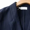 A deep blue fine-spun wool suit jacket for business commuting men's formal wear Application Scenario
